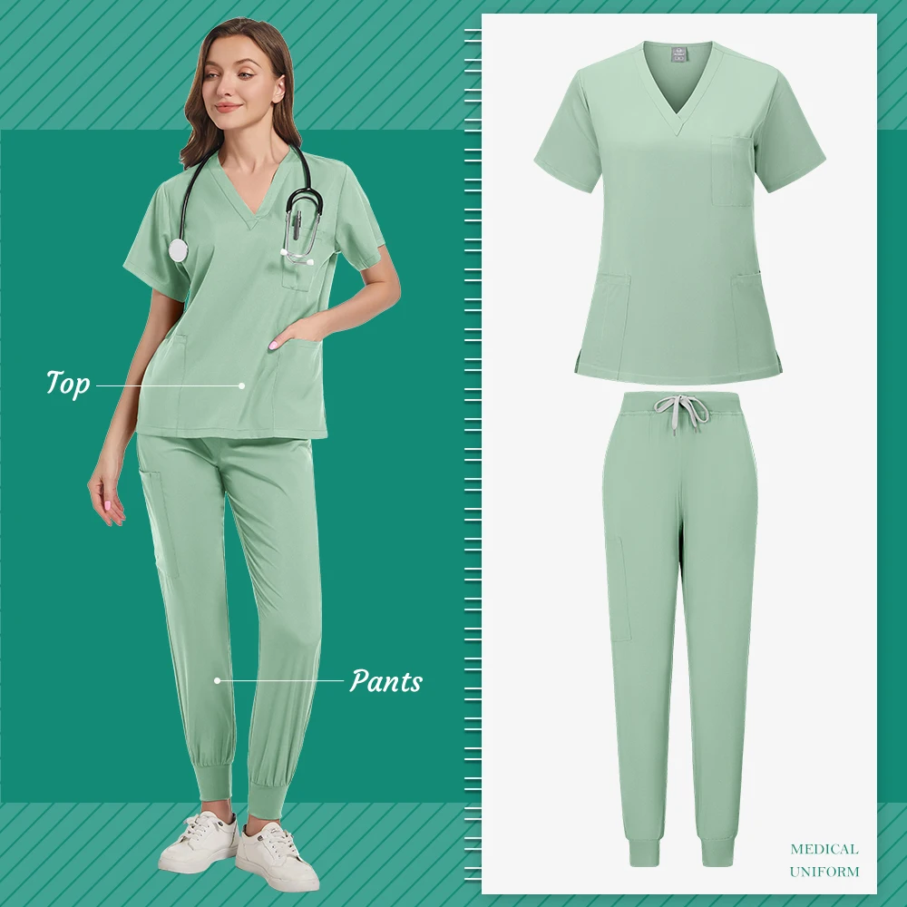 Scrubs Women Beauty SPA Uniform Pet Clinic Store Veterinary Dentistry Work Clothes Set High-quality Medical Nurse Uniform Unisex