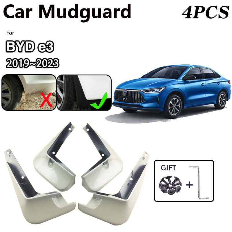 

Car MudFlaps For BYD e3 2019 2020 2021~2023 Front Rear Spray Baking Paint Fender Mudguards Protect Mud Guards Flaps Accessories