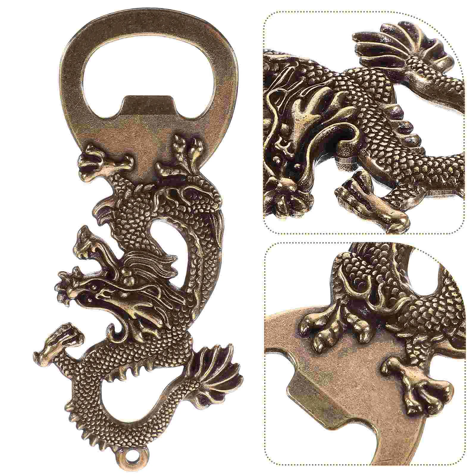 Bottle Opener for Party Funny Beer Metal Small Men Brass Dragon Shaped Vintage