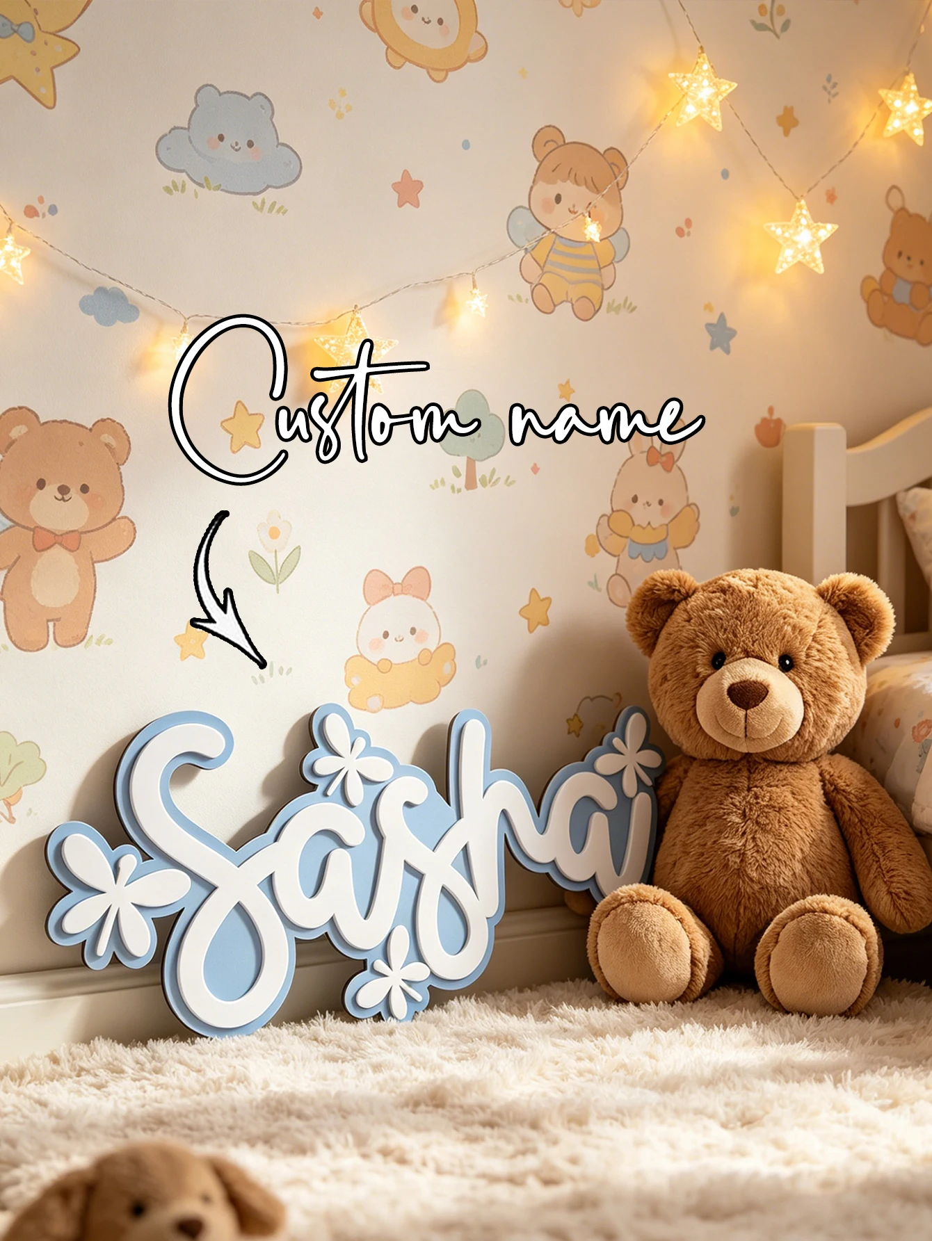 Özel İsimli Papatya 3D Ahşap İ - Baby Nursery Equipment incelemesi ve fiyatı