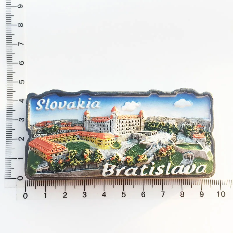 Slovak Creative Landscape Fridge Magnet Cultural Flavor Message Post Tourism Souvenir Resin Craft Decoration