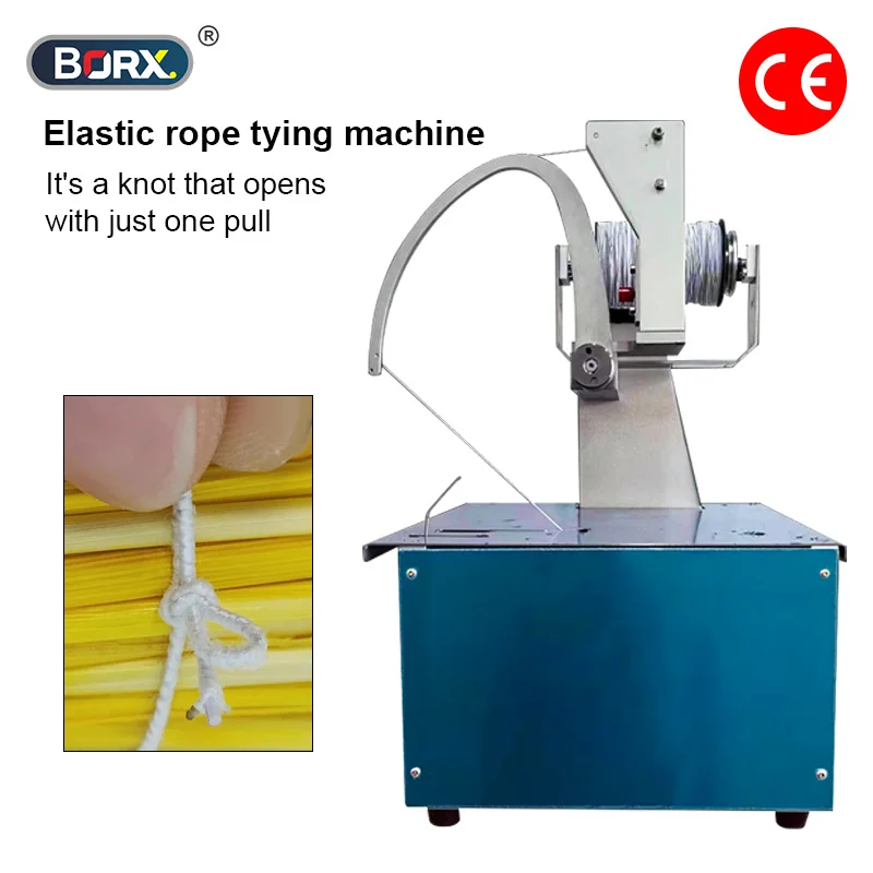 BORX Fully Automatic Elastic Rope Tying Machine 220v Cable Strapping Machine Packaging Equipment For Flower Bundle Vegetable