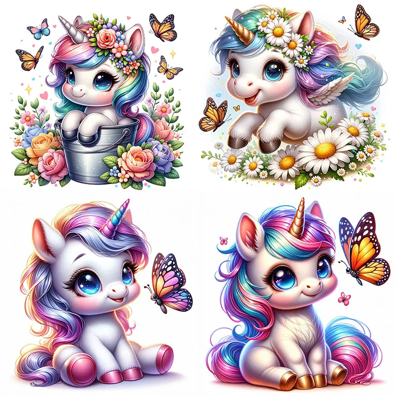 

MT696# Lovely Unicorn Wall Decal Reusable Sticker for Living Room Aesthetic Room Decoration Easy to Beautify Your Home