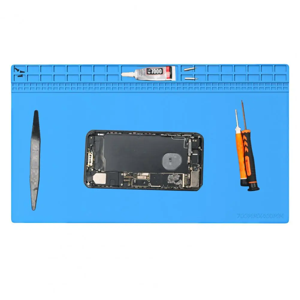 Workspace Organization Tool Heat-resistant Silicon Work Mat for Electronic Repair Operations Multi-slot for Phone for Sellers