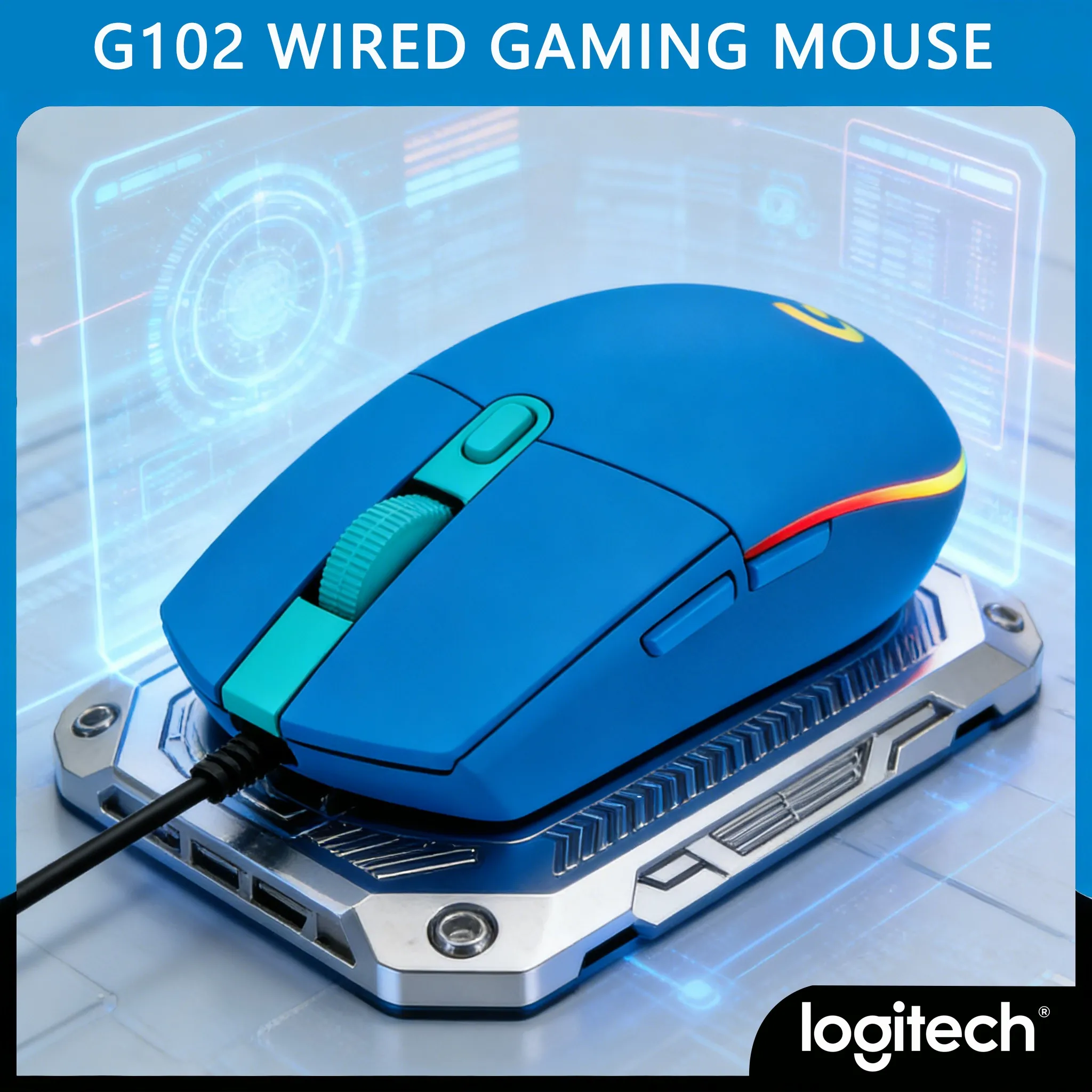 

Logitech G102 2nd Gen Mouse RGB Flow Lighting
