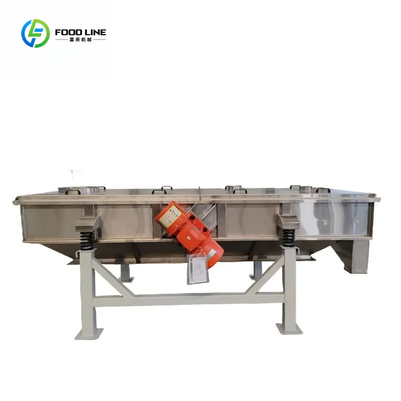 Industrial Linear Vibrating Screen Powder Sieving Particle Vibrator Food Processing Commercial Sale Support Custom
