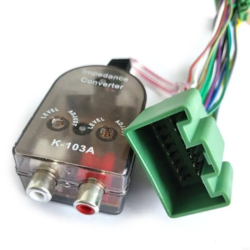 High Low Levels Converter Speakers Cable to Adapter Add Amp Amplifier Wiring Harness New