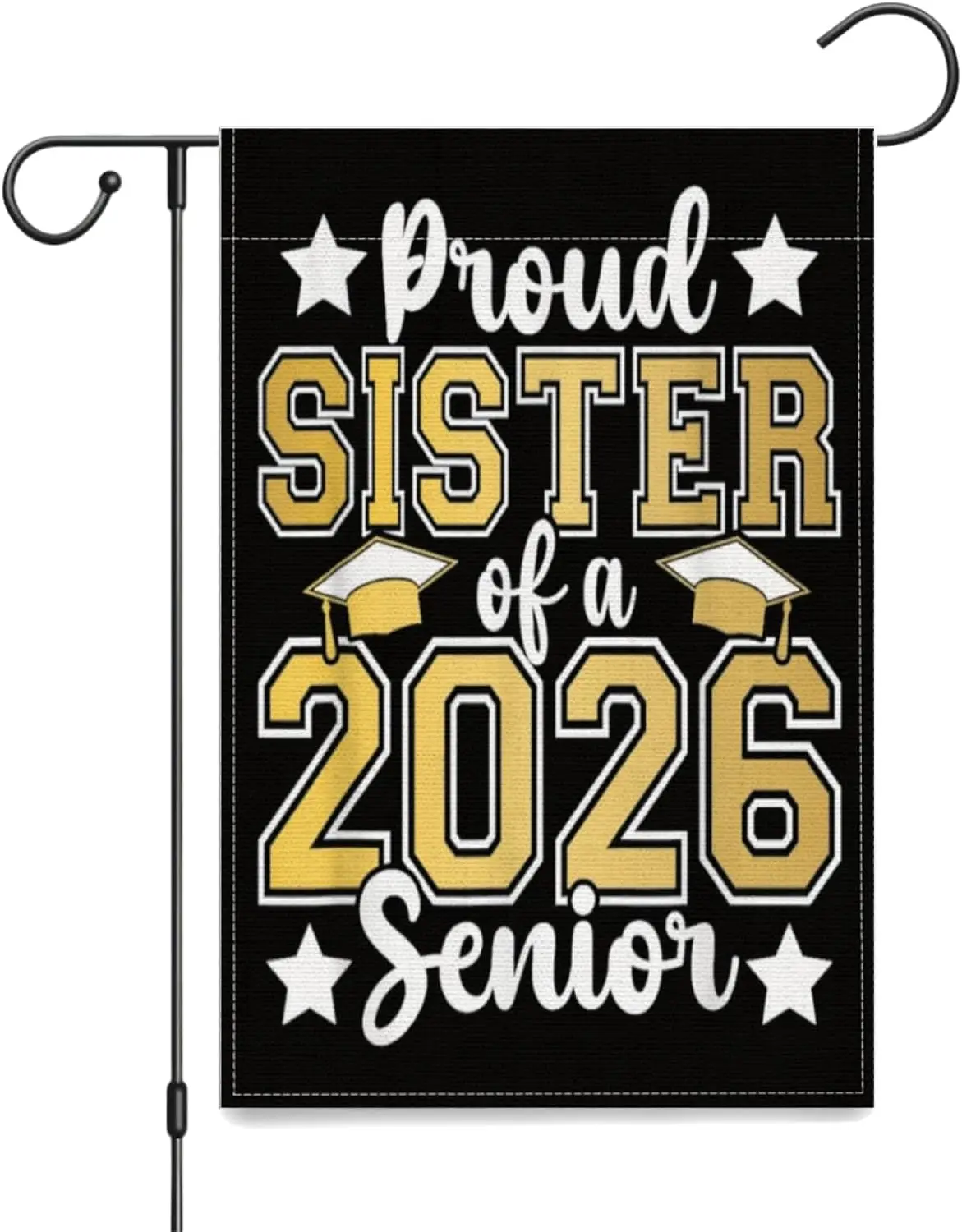 Proud Sister of A Class of 2026 Graduation Matching Family Garden Flags,Yard Flag Outdoor Decoration Tapestry for Holiday Ou ZZM