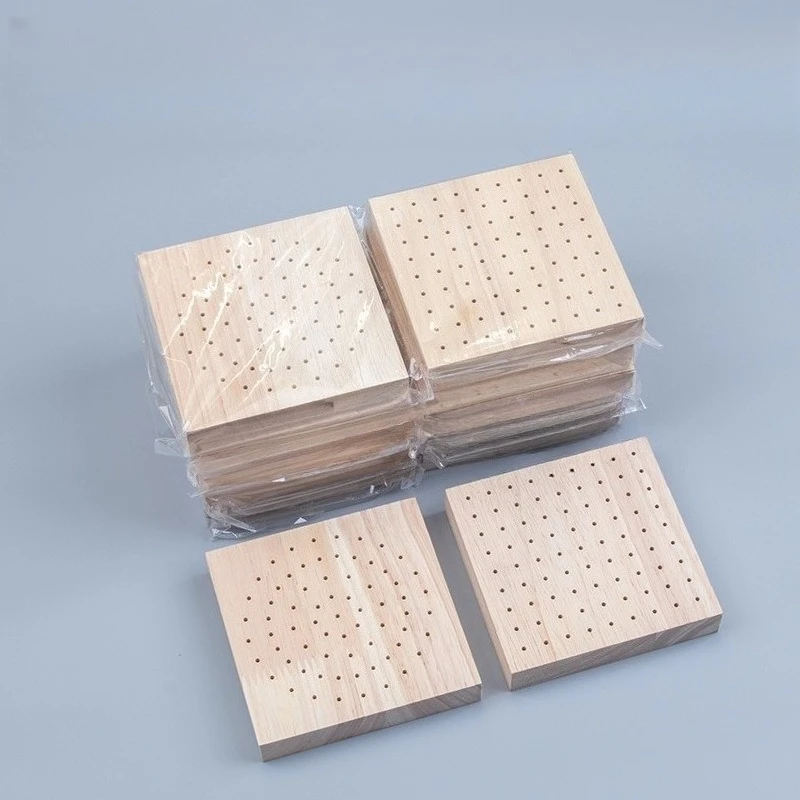 

Solid Oak Clay Drying Board 10×10×1.8cm with Holes for Resin Polymer Clay Air Dry Crafts DIY Figurine and Display Support