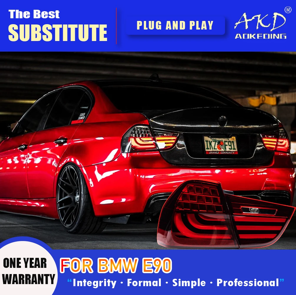 AKD Tail Lamp for BMW E90 LED Tail Light 2009-2012 320i 325i Rear Fog Brake Turn Signal Automotive Accessories