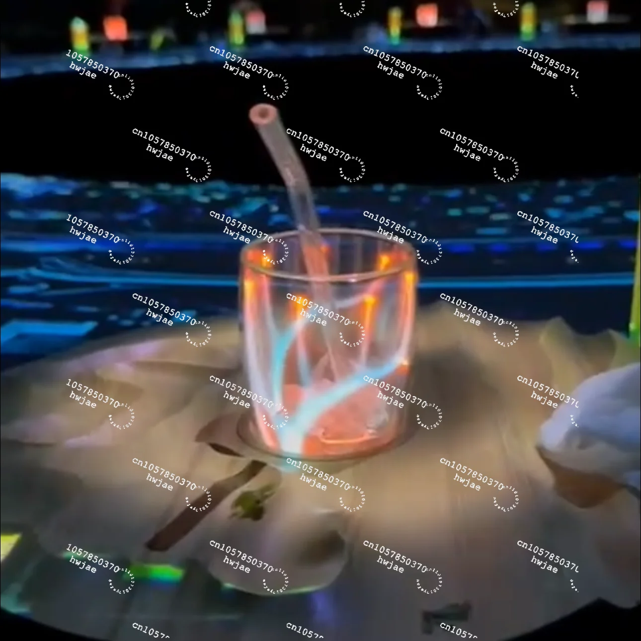 High-tech cup bar wireless luminous glass beer cups element ion  electronic transition