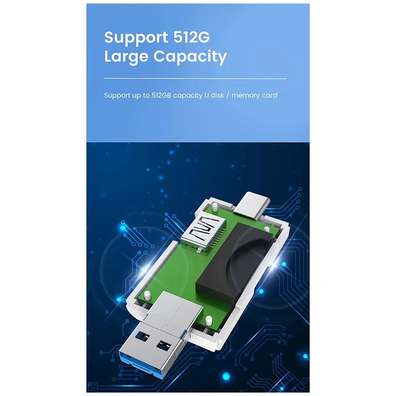 Модернизированный OTG SD TF Type C Micro-Sd Card Reader Type C To Usb Otg Adapter 6 In1 USB 2.0 TF Card USB Flash Drive Card Reader