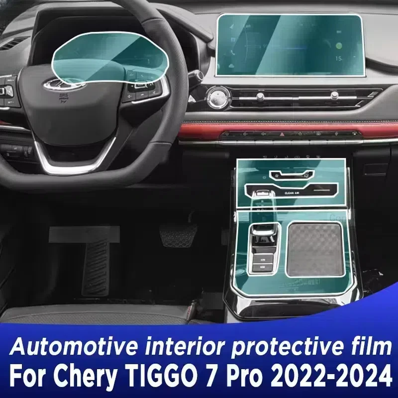 For CHERY TIGGO 7 Pro 2023 Gear Panel Navigation Automotive Interior Screen Protective Film TPU Anti-Scratch Sticker Protect