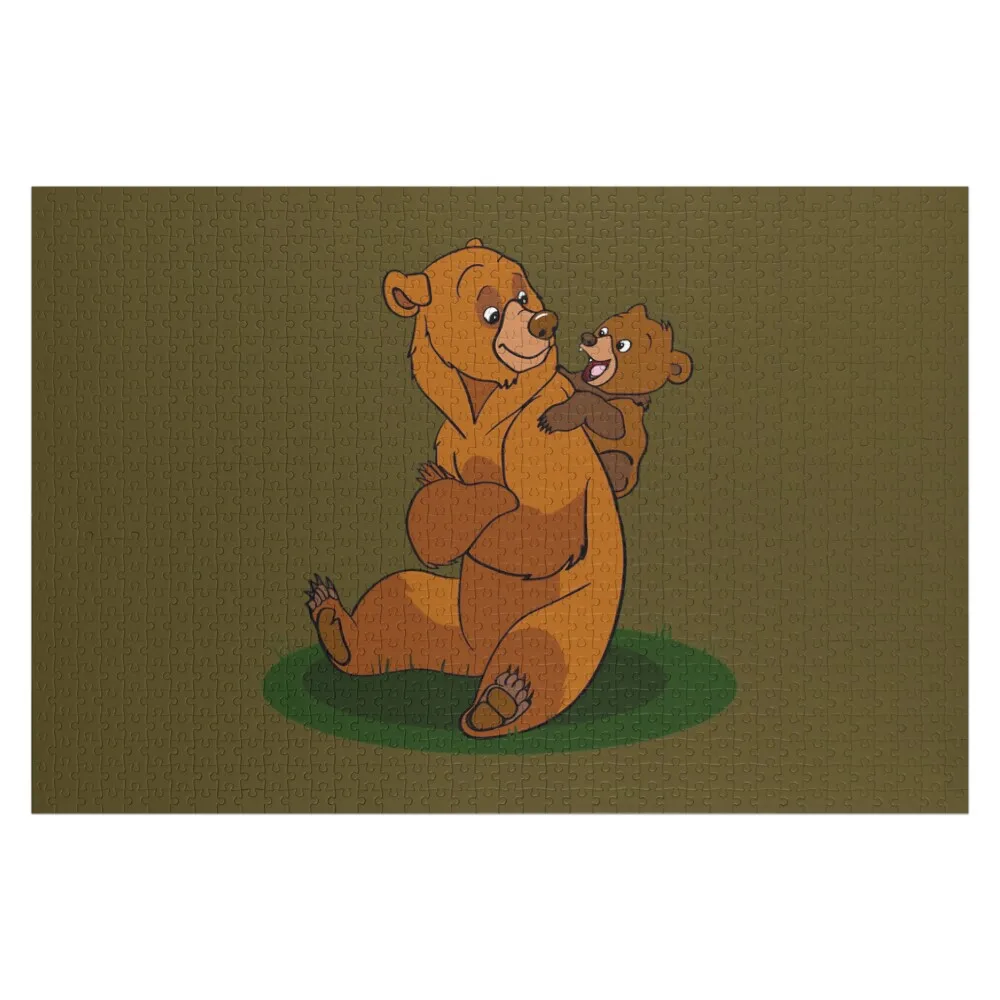 

Пазл с изображением братьев-медведей, персонализированный подарок, детская игрушка, на заказ с фотографией, фото-пазл