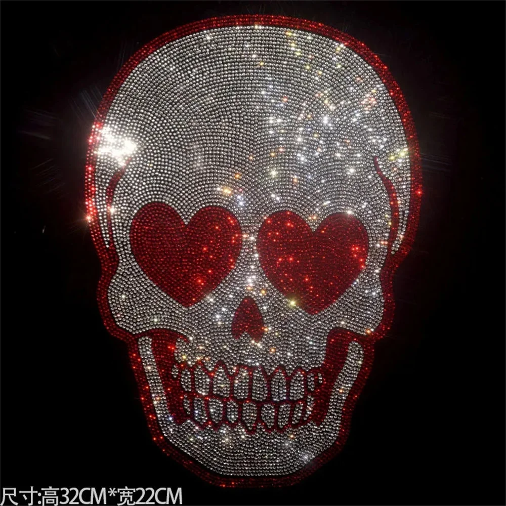 

Shiny skull fashion large cloth paste hot diamond Sequin DIY clothes T-shirt decorative patch clothing accessories