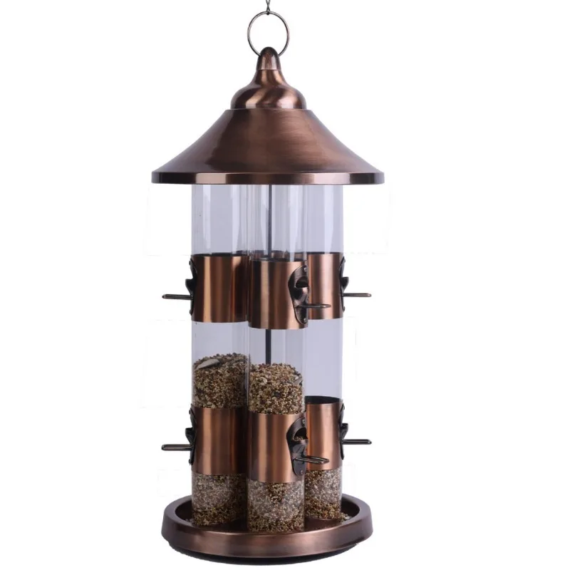 Outdoor hanging metal bird feeder, courtyard garden automatic wild bird feeder, customized by the source manufacturer