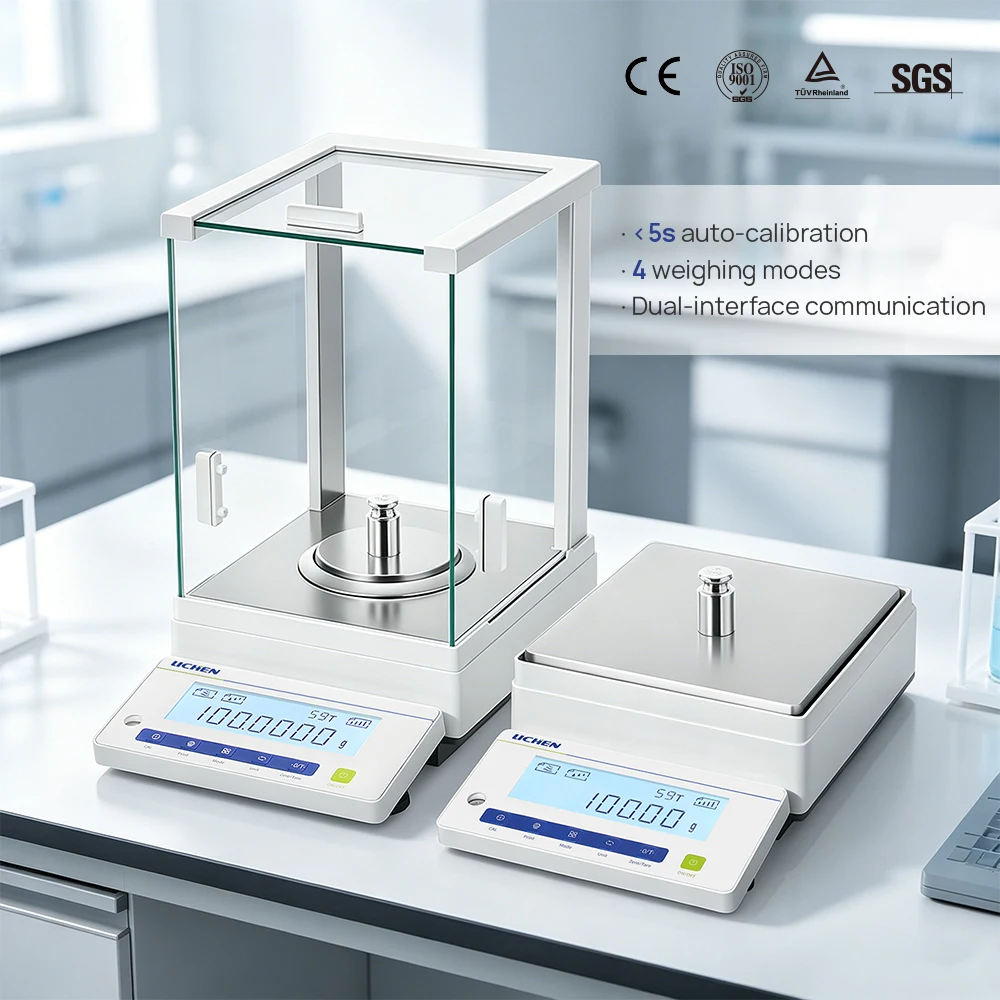 MFA Electronic Analytical Balance 0.0001g-0.01g Precision 120-10kg Capacity Internal/External Calibration RS232+USB