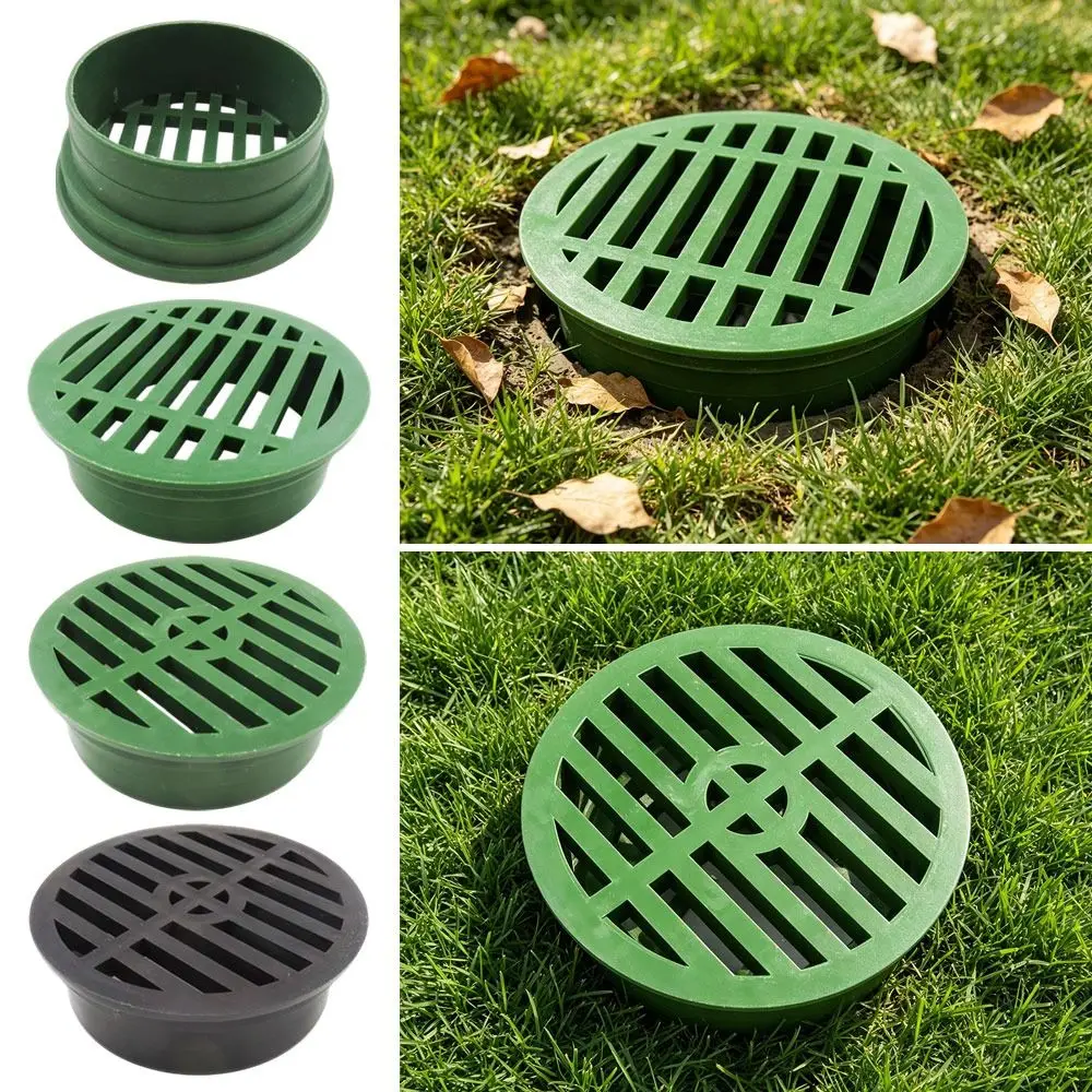 Durable Plastic Lawn Drain Cover Anti Clog Wear Proof Floor Drain Cover Easy Install Filter Gutter Guard Lawn Maintenance