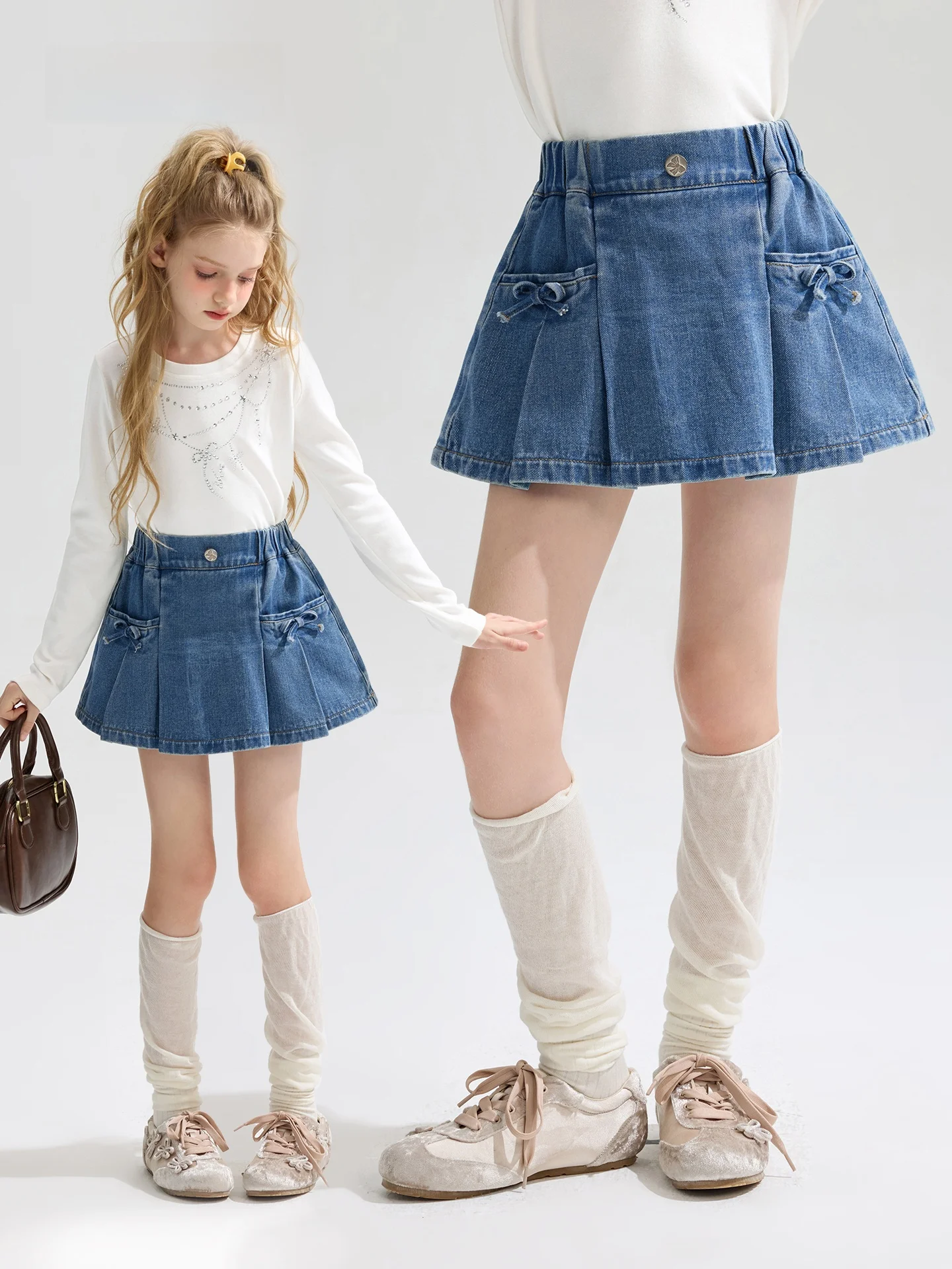 jupe-en-jean-pour-filles-sweet-style-pour-la-saison-printemps-automne-en-melange-de-coton-et-de-polyester-avec-taille-elastique-par-iplant