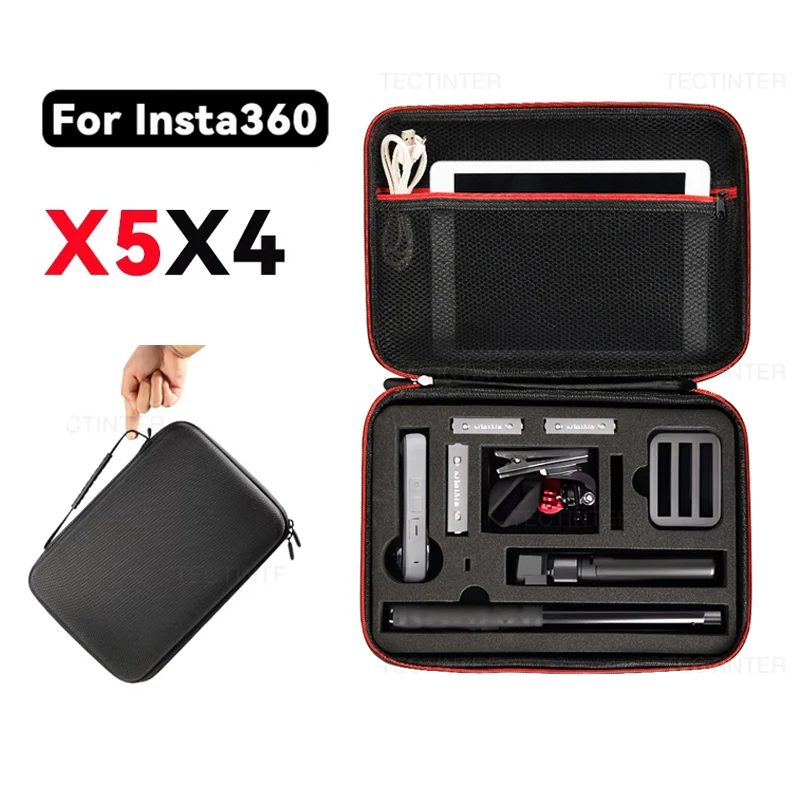 Storage Bag Carrying Case for Insta360 X5/X4 Portable Travel Hard Shell Box For Insta360 X3/X2 Camera Protective Accessories