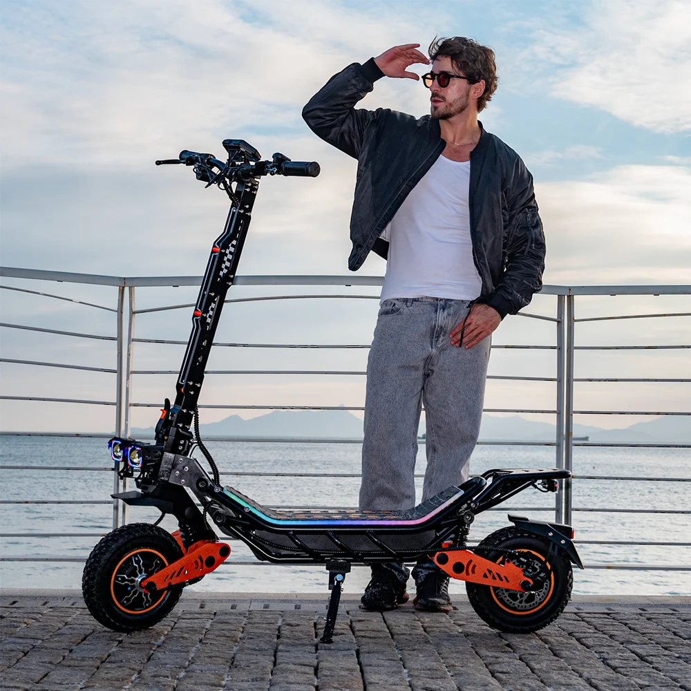 TOFUN TF7 Scooter Ultra électrique 60V 23.4Ah vitesse maximale 70 km/h 75km portée 12 ''pneu double amortisseur pliant EScooter adultes