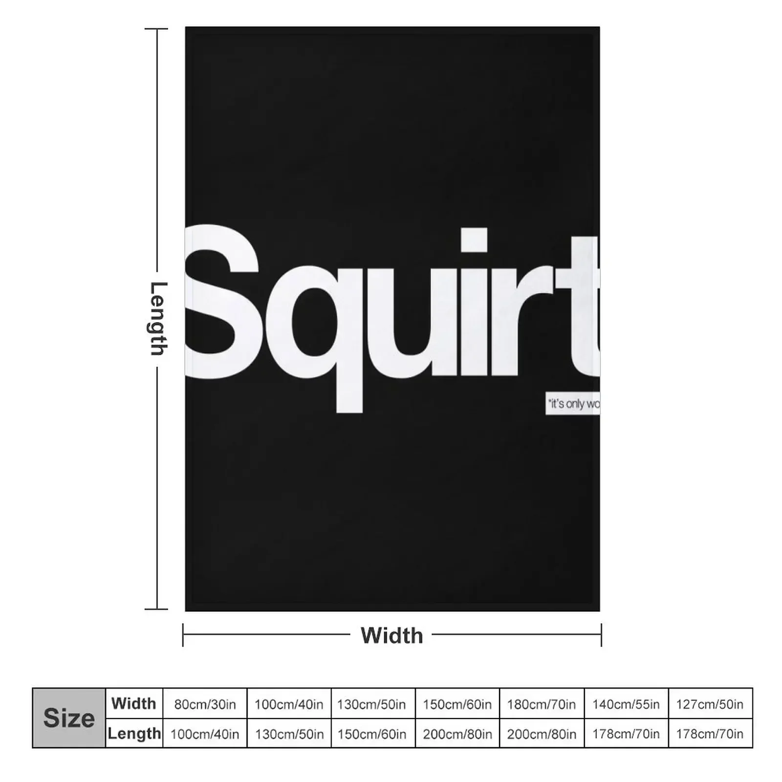 Squirt - It's Only Words Throw Blanket Soft Luxury St Extra Large Throw Cute Blankets