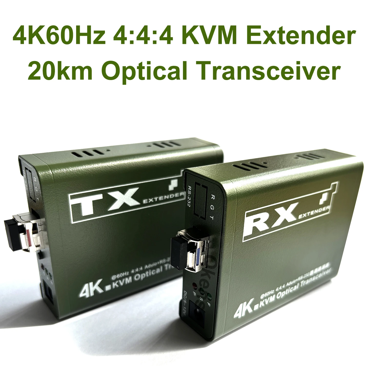 

4K 60Hz HDMI KVM Fiber Optical Extender Over Single LC Cable 20Km Audio Extractor Video Transceiver Support Mouse Keyboard EDID