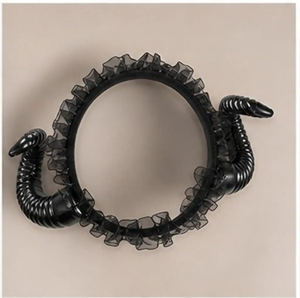 Sheep Horn Headband Comfortable Devil Horns Halloween Party Hair Accessory Cosplay Gothic Festival Headband Cosplay Horns