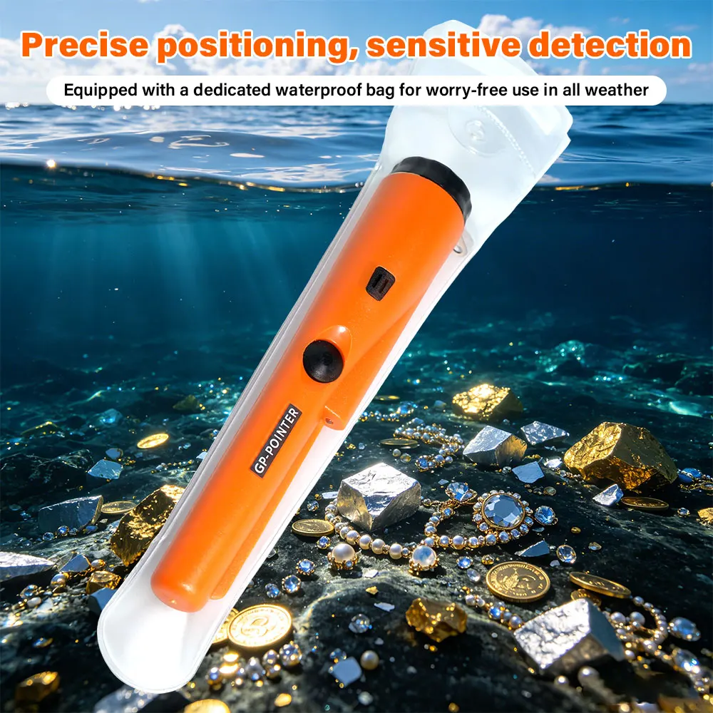 Treasure Hunter Handheld Metal Detector Pinpointer Pointer Probe Anti-scratch Metal Pinpointing Waterproof 360 Degree Scan