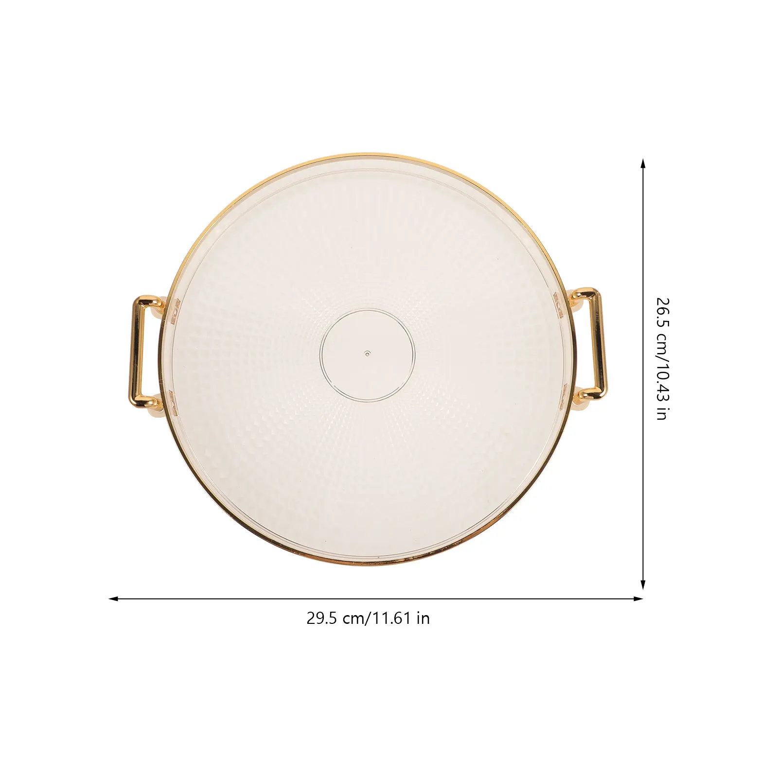 صينية ذهبية مستديرة صينية تقديم زخرفية فاخرة لكوب الشاي وجبة خفيفة وطاولة القهوة المنزلية والفندق تستخدم متعددة الوظائف وخفيفة الوزن #1