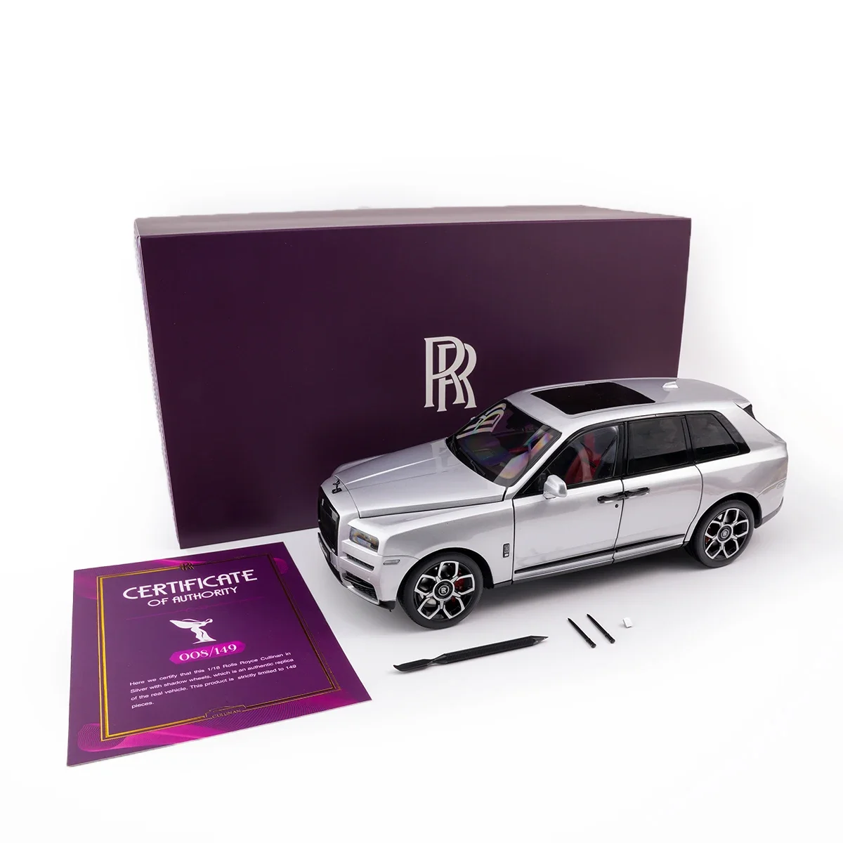 Original 1:18 Rolls-Royce Cullinan BB Edition Limited edition alloy full open  simulation model,adult ornaments,children's gifts