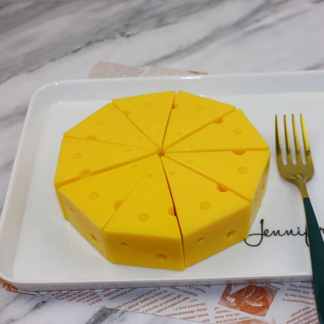 Simulación de queso, pastel falso, modelo de postre, pastel, postre, accesorios de fotografía, decoración de muestra falsa