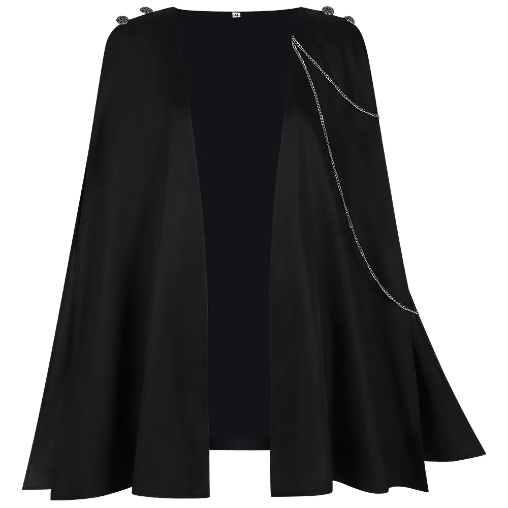 

New Adult Dracula Devil Witch Cosplay Cape Halloween Vampire Costume Medeival Gothic Steampunk Death Cloak Metal Chain