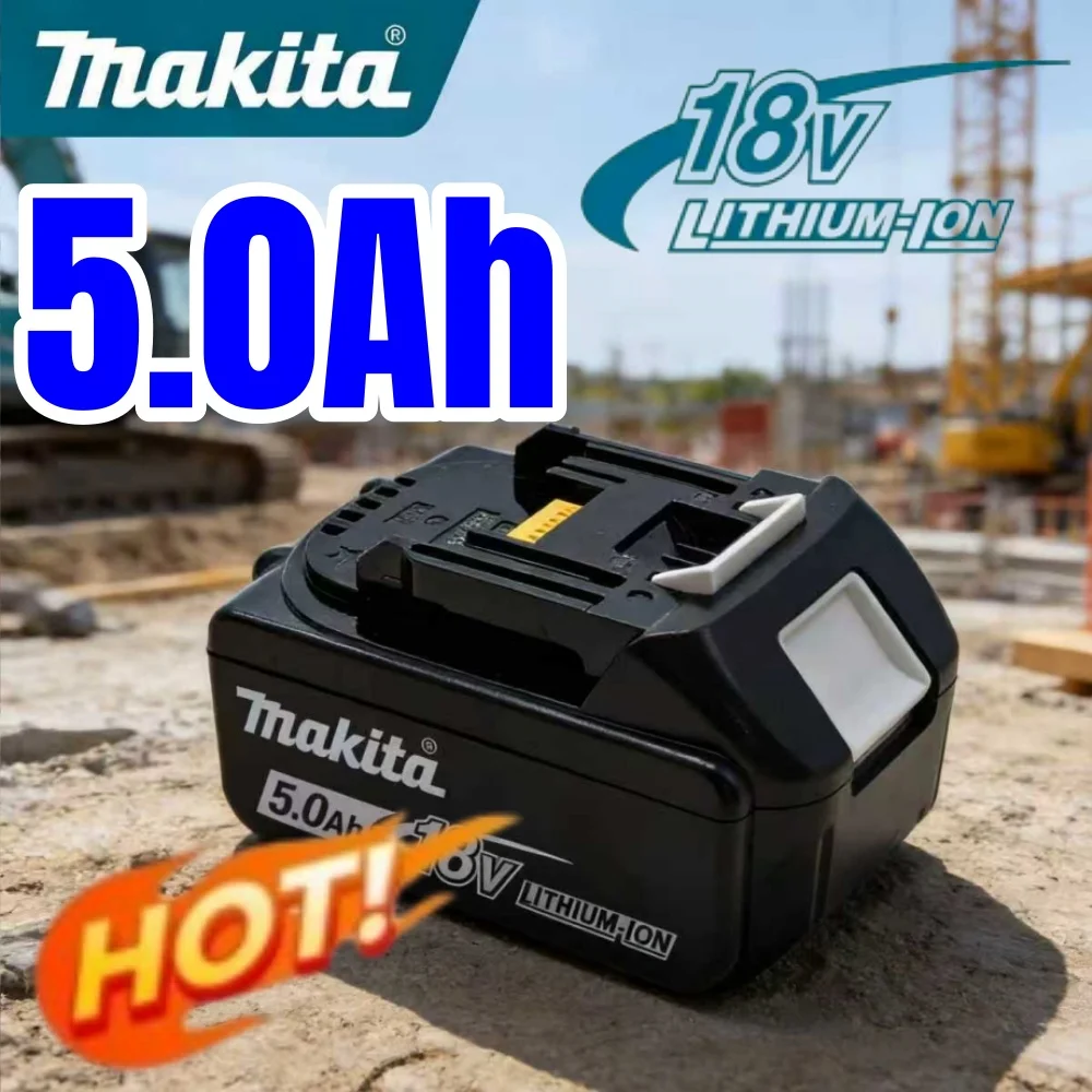 

18V 5.0Ah Makita Genuine Battery, LED Display Rechargeable Tool Battery for Makita LXT Series Power Tool Battery & Charger