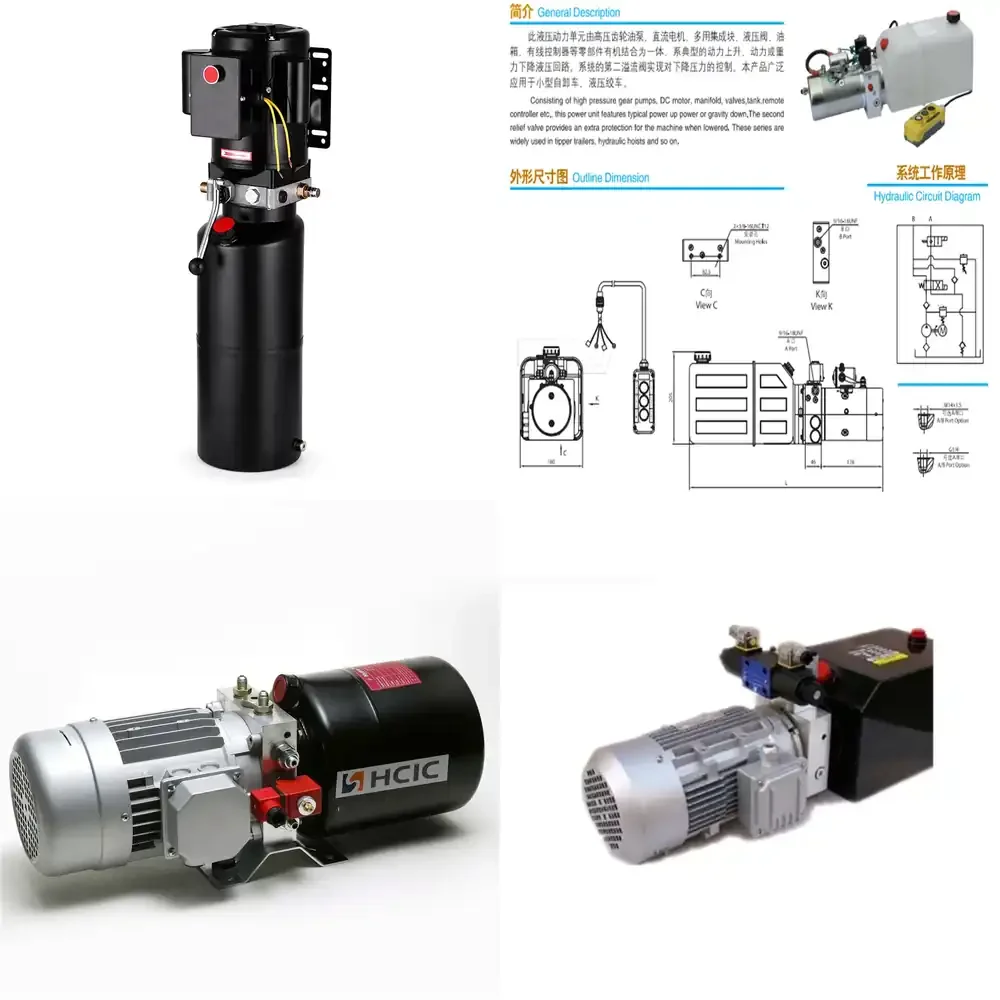 

HCIC-snow Plow Ac 110v Double Acting Hydraulic Power Unit Power Pack Mini Power Pump