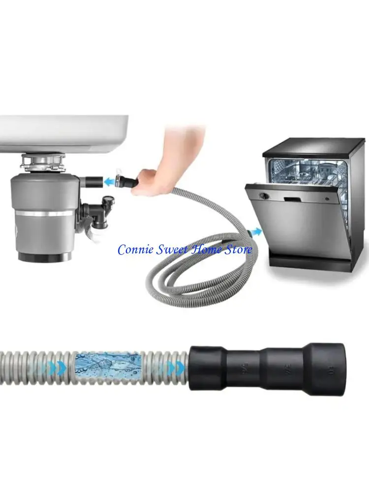 LXAF Anti Kink Dishwasher Drain Hose 10 Feet Smooth Flows Designs for 5/8inch & 3/4in