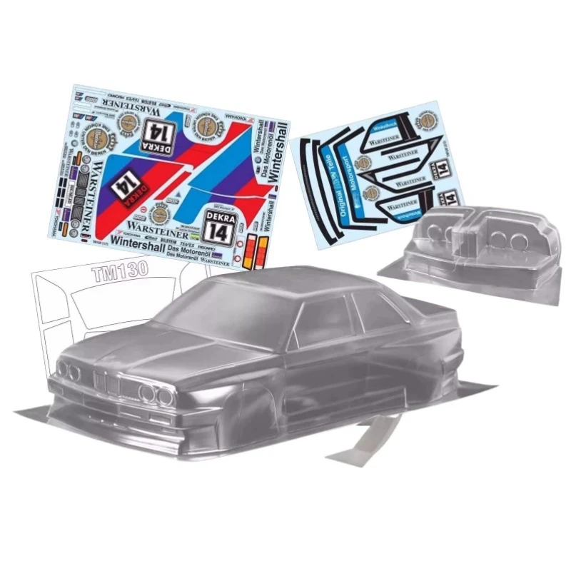 

TM130 1/10 Mini BMW M3 E30 Clear body shell, 165mm width,210mm wheelbase for Tamiya M-Chassis