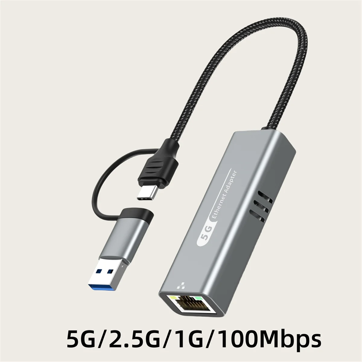 Ethernet-адаптер RISEN USB 3,2–5 Гбит/с RTL8157, сетевой преобразователь RJ45 5000 Мбит/с для ноутбука, поддержка 5G, 2,5G, 1G, 100 Мбит/с