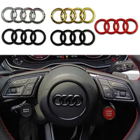6CM Car Steering Wheel Emblem Interior for RS4 Q7 A4L A1 A3 A5 A7 Q3 Q5 A6L A8L RS3 RS6 Logo Stickers Decals Auto Accessories