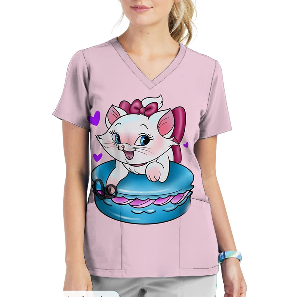 Haut de gIslande pour soins infirmiers à l'hôpital Disney, uniforme Mary Cat HT, générateurs de médecin de haute qualité, robe de clinique pédiatrique, accessoires hospitaliers