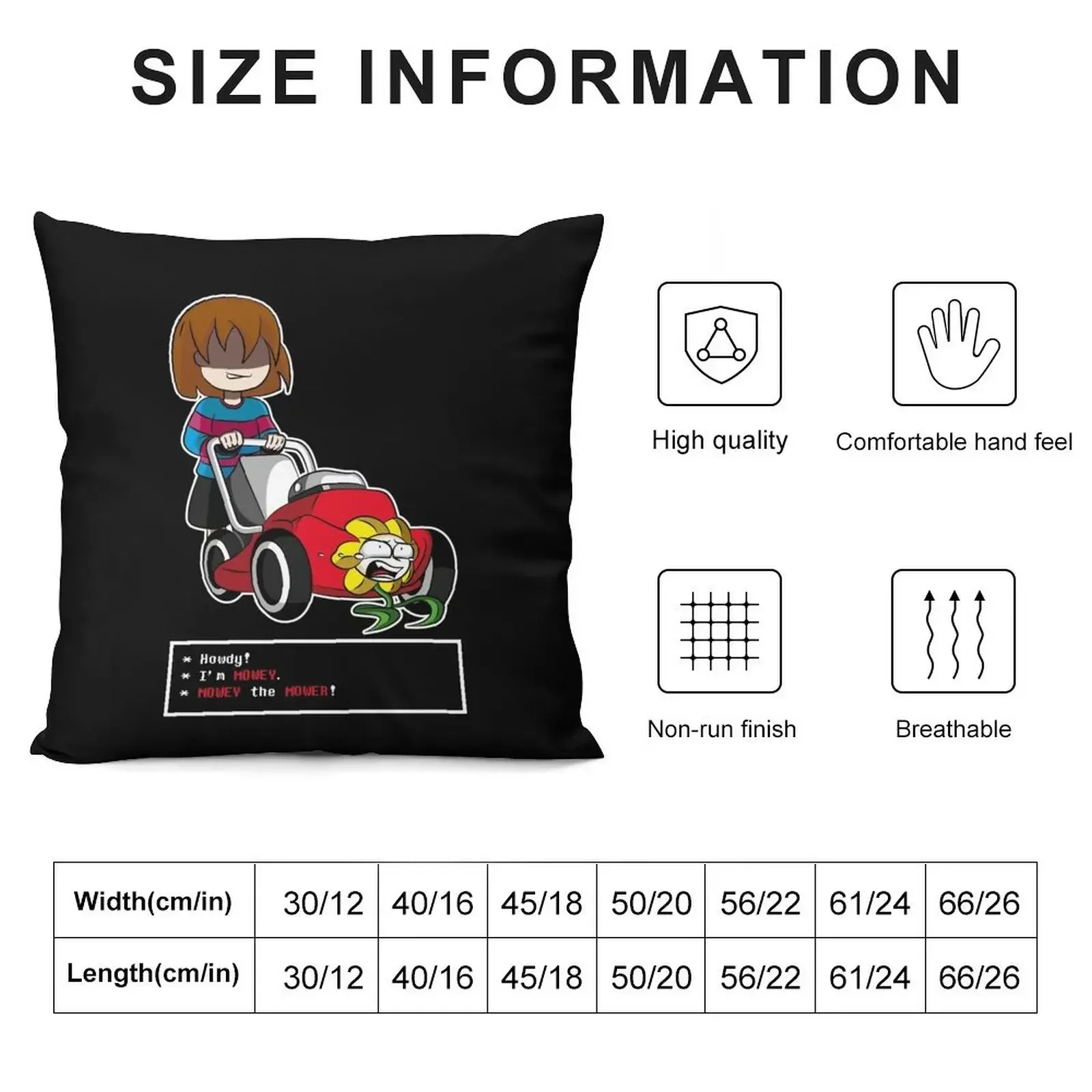 Undertale Frisk and Flowey Throw Pillow Elastic Cover For Sofa Decorative Sofa Cushion pillow