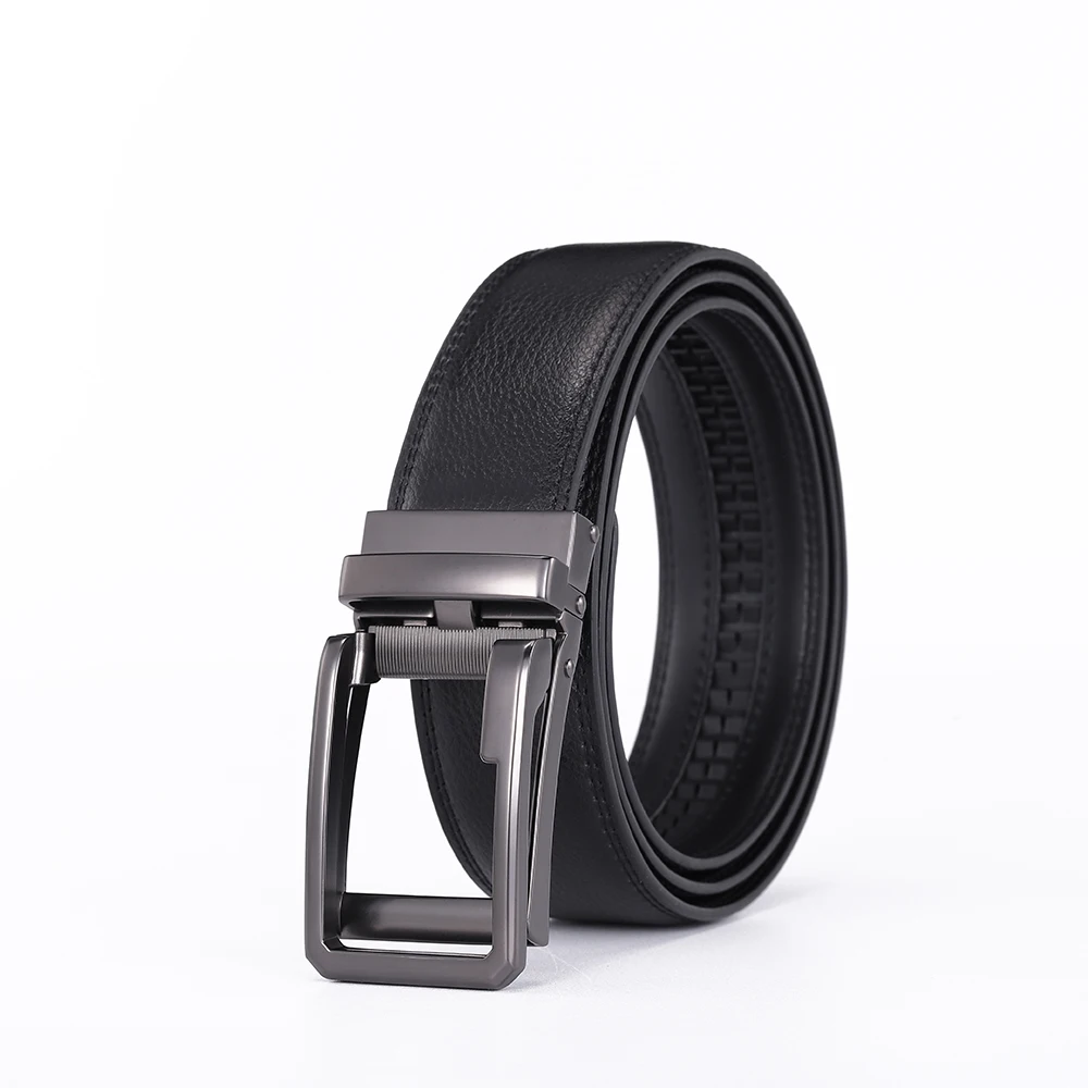 

Men's cowhide automatic buckle belt leather zinc alloy belt plating high-grade belt 2024 new cowhide belt