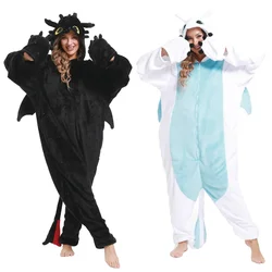 Zahnloser Stram pler Pyjama Erwachsener Overall Tier Onesies Pyjama, wie man zahnloses Drachen Pyjama Cosplay Kostüm trainiert