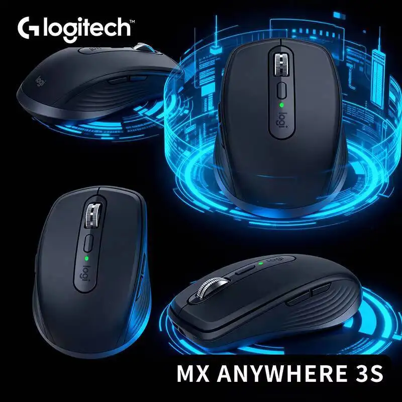

Компактная мышь Logitech MX Anywhere 3S, эргономичный дизайн, перезаряжаемая, с быстрым прокруткой для портативных ПК Mac