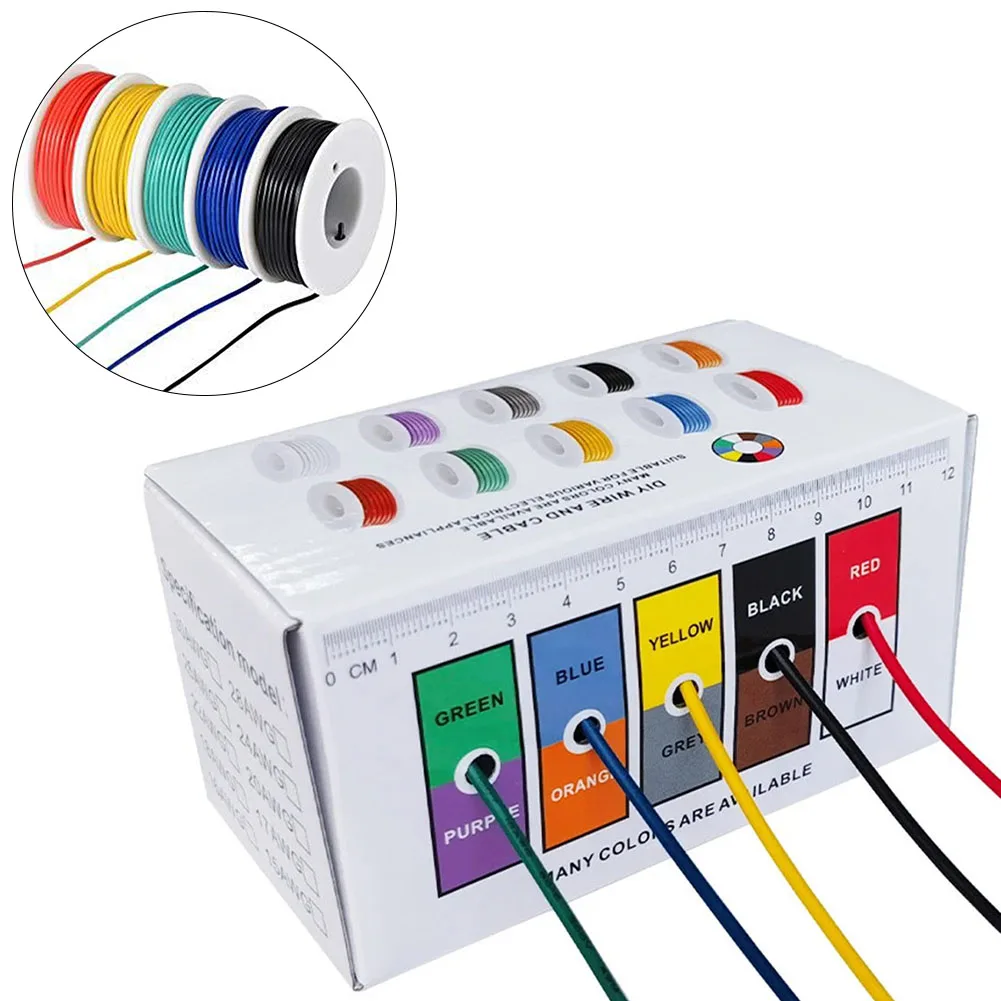 Internal Connections Electronic Cable Electrical Wire 24AWG 5x20m Vibrant Color Options Generous Length Robust Wire