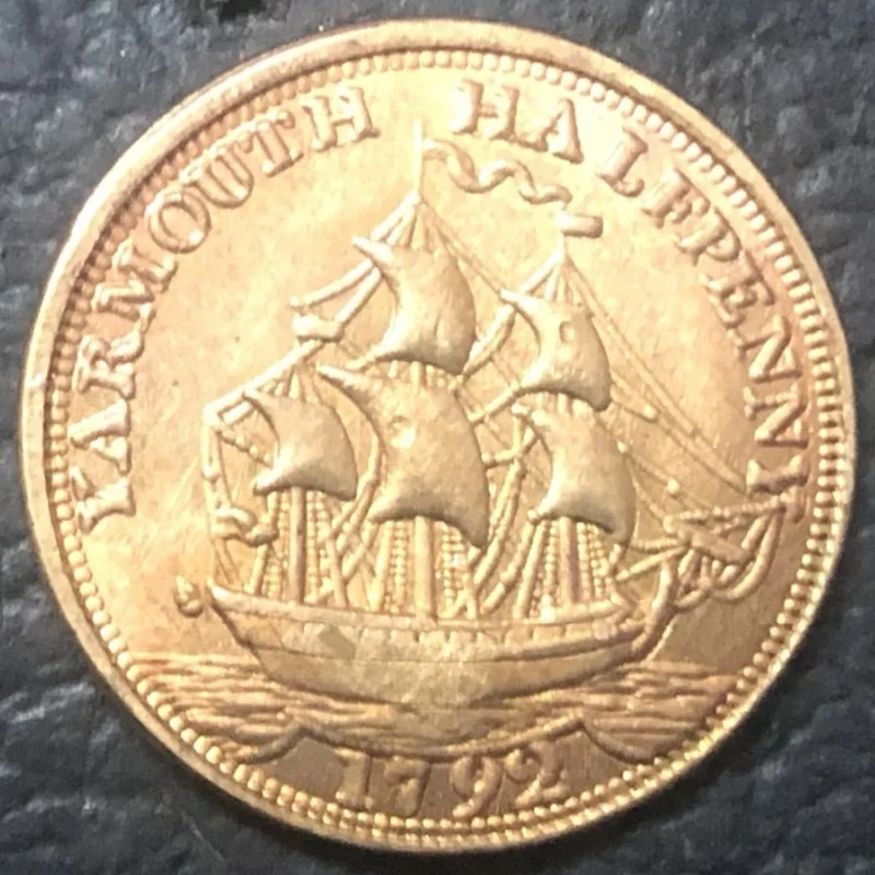 1792 المملكة المتحدة-كوندر الرموز نصف قرش نورفولك/Yarmouth النحاس عملة