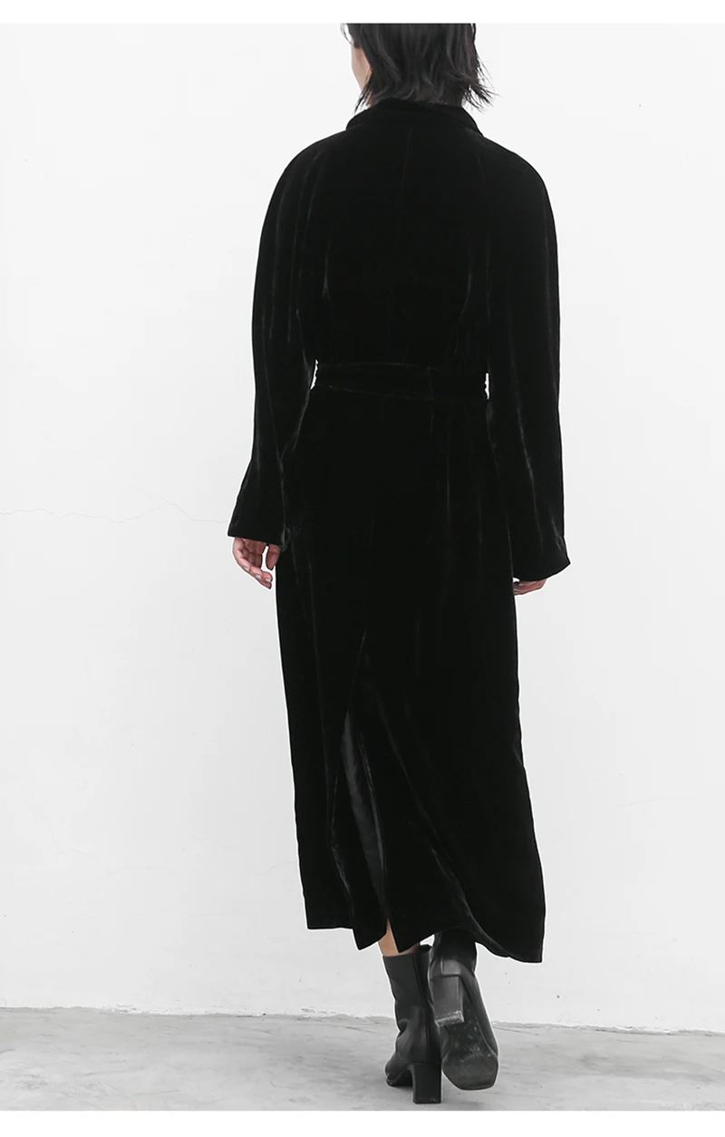 100% Mulberry Silk Velvet Light and Long Coat for Women, Elegant Windbreaker,Loose Large-sized, Shiny Smooth High-end Wear