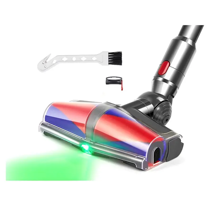 

ABUD-LED мягкая роликовая чистящая головка для моделей пылесосов V15 V11 V10 V8 V7 — освещающие частицы пыли, мусора