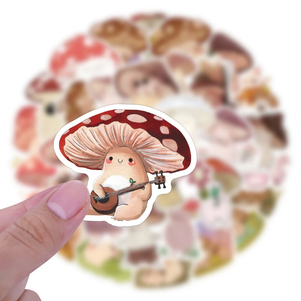 

10/30/60pcs Cute Mushrooms Graffiti Stickers Retro Cartoon Decals DIY Scrapbook Luggage Phone Kawaii Graffiti Sticker Kids Toy
