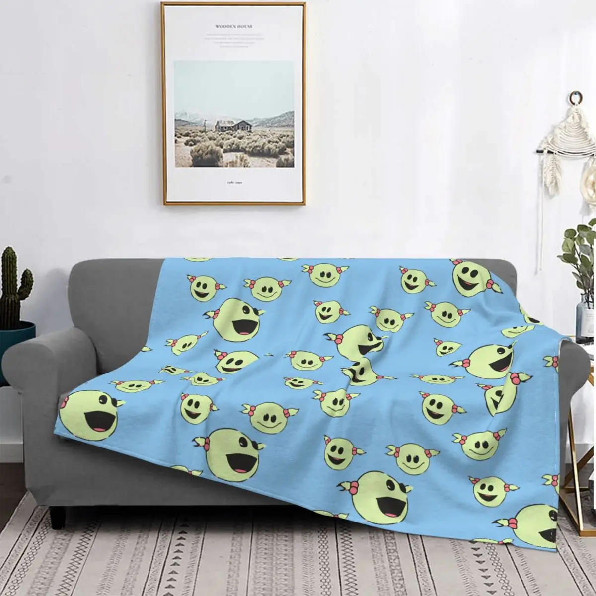 

Cartoon Nanalan Pattern Blankets Coral Fleece Plush Autumn/Winter Multifunction Soft Throw Blanket for Bedding Bedspreads